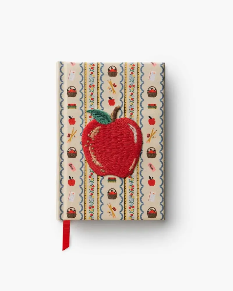 Embroidered Mini Notebook - Schoolhouse