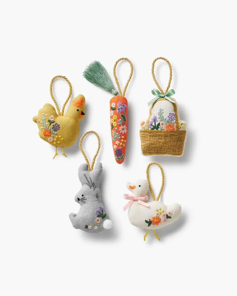 Embroidered Ornaments - Spring Farm