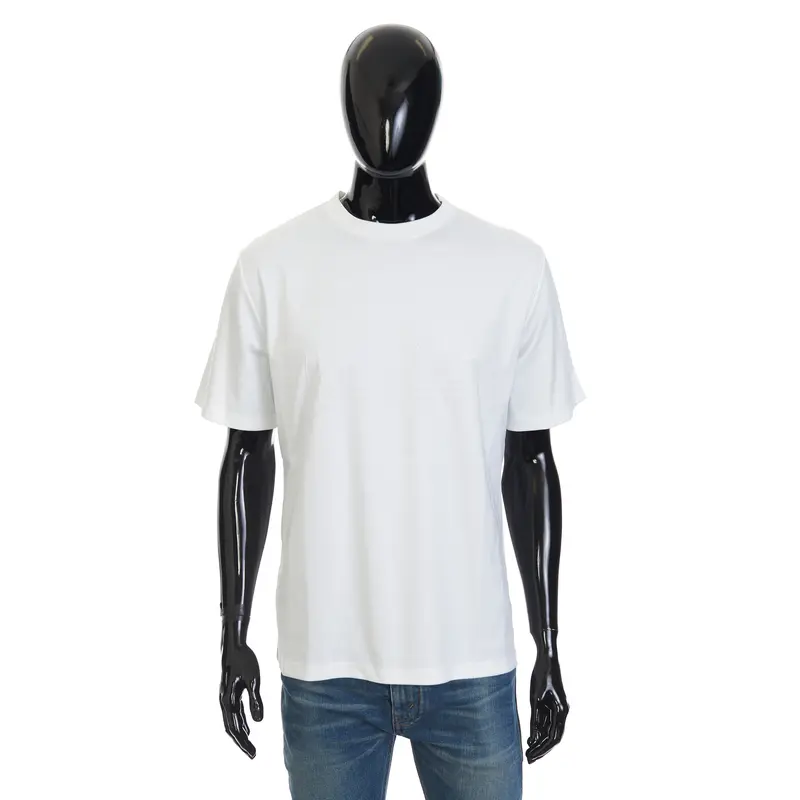 Embroidered Scritto T-shirt In White Cotton
