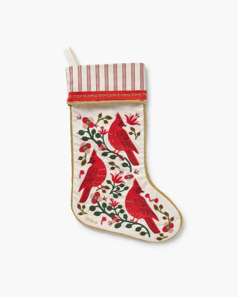 Embroidered Stocking - Cardinals [PRE ORDER]