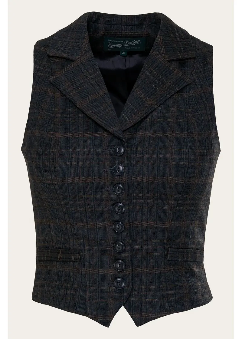 Emmy Design Watchmaker's Checked Wool-Blend Waistcoat Bottle Green