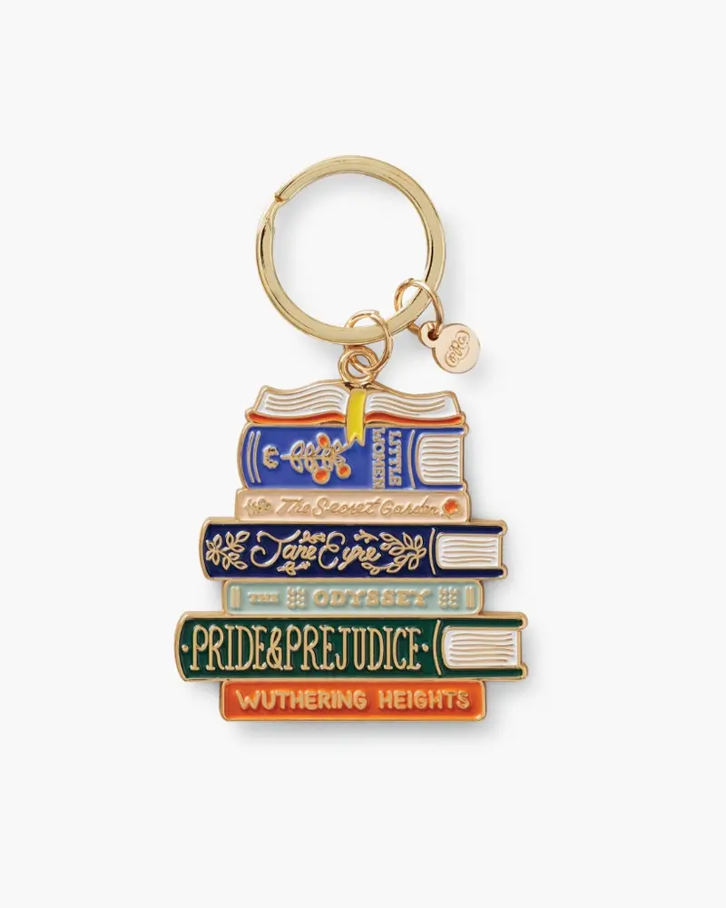Enamel Keychain - Book Club
