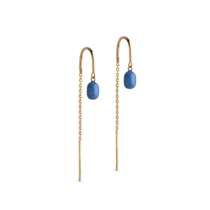 enamel oorbellen eleanor blue