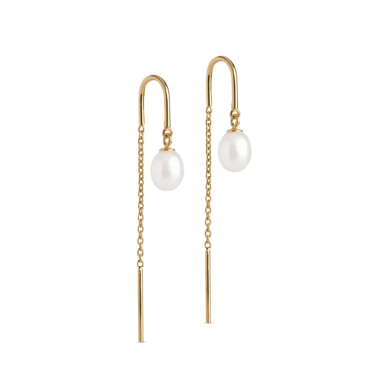 enamel oorbellen eleanor pearl gold/silver