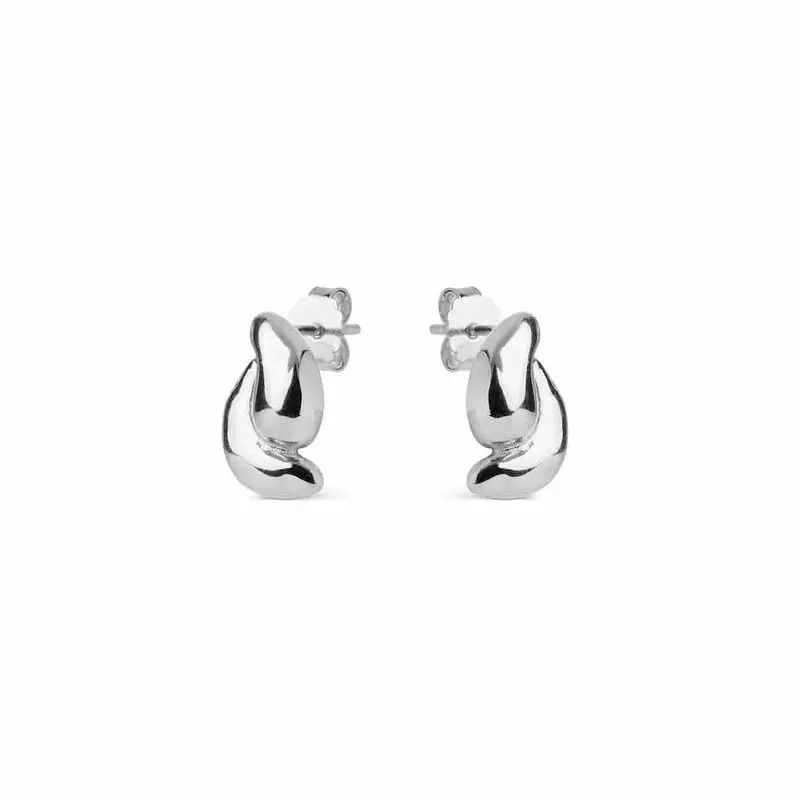 Enamel oorbellen Tova silver
