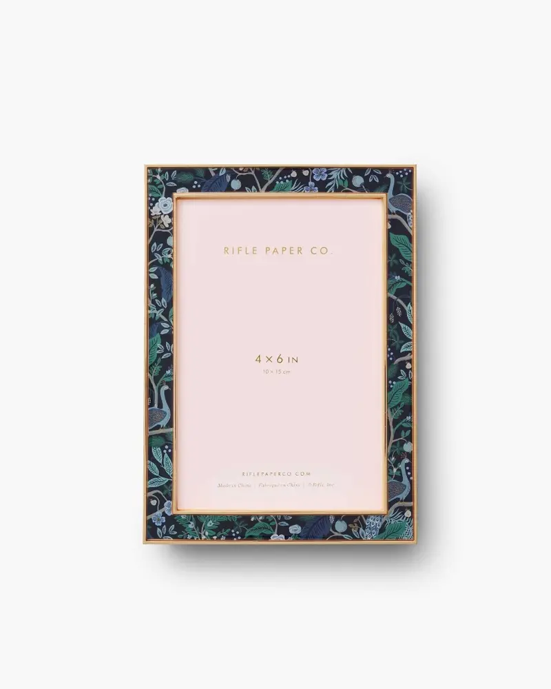 Enamel Picture Frame - Peacock