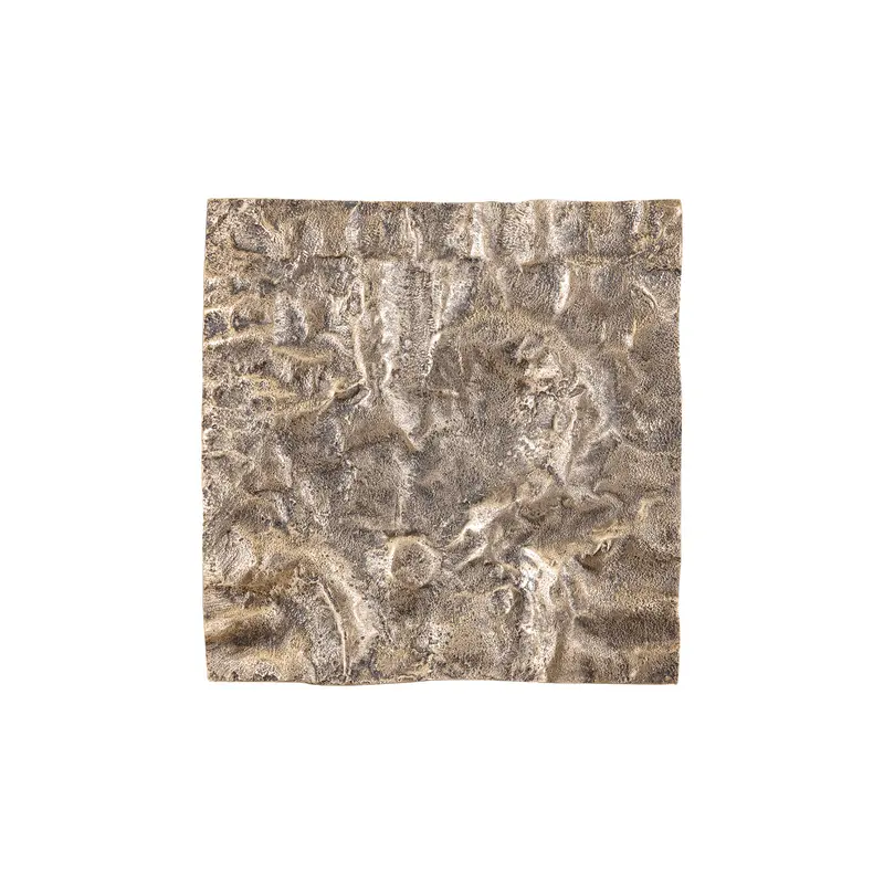 Eogan Gold Casted Alu Wall Panel Rough Square 50x50cm PTMD