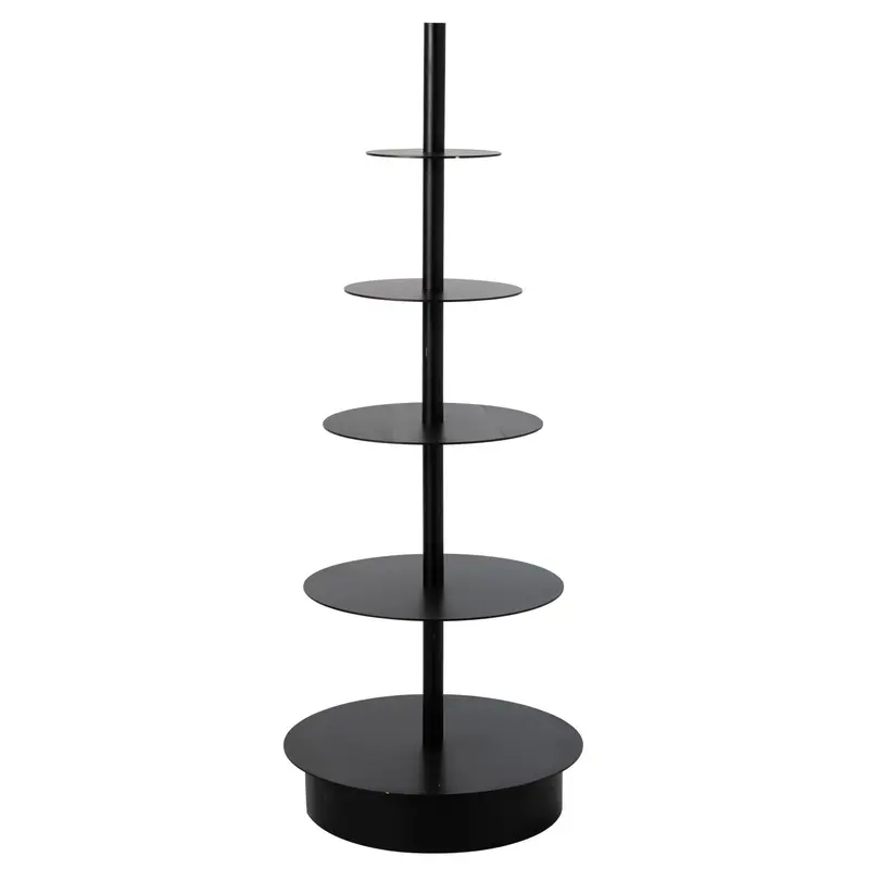 Etagere Rond 5 Laags Metaal Zwart H180cm J-Line