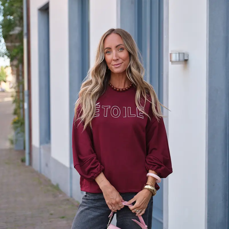 Étoile sweater bordeaux