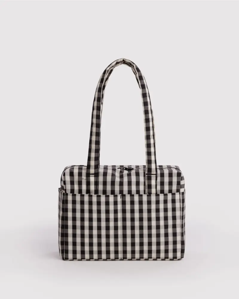 Everyday Cloud Bag - Black & Cream Gingham