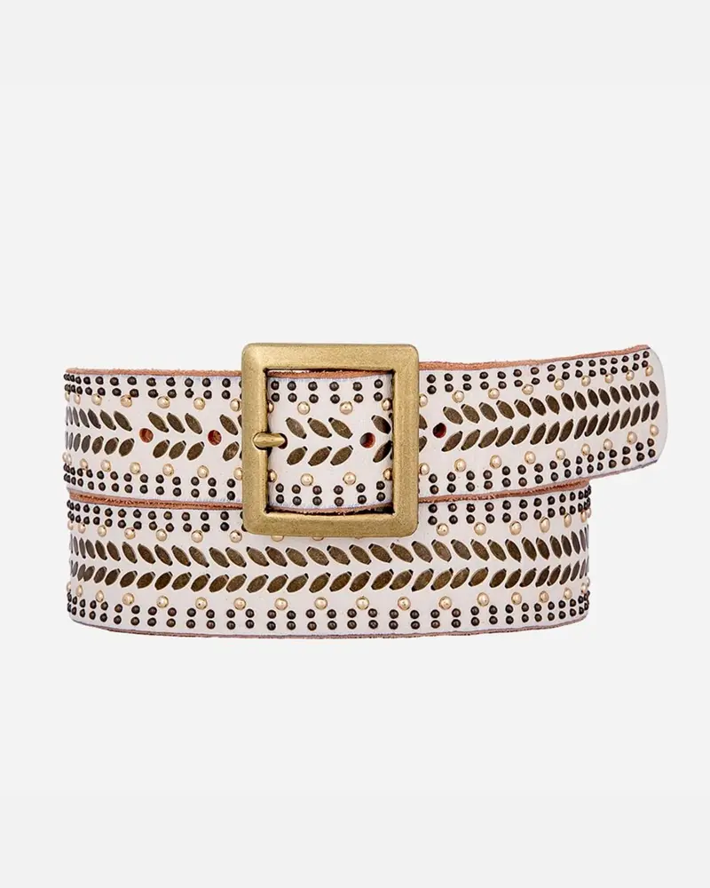 Ezra │ Stud Riem met Vierkante Gesp