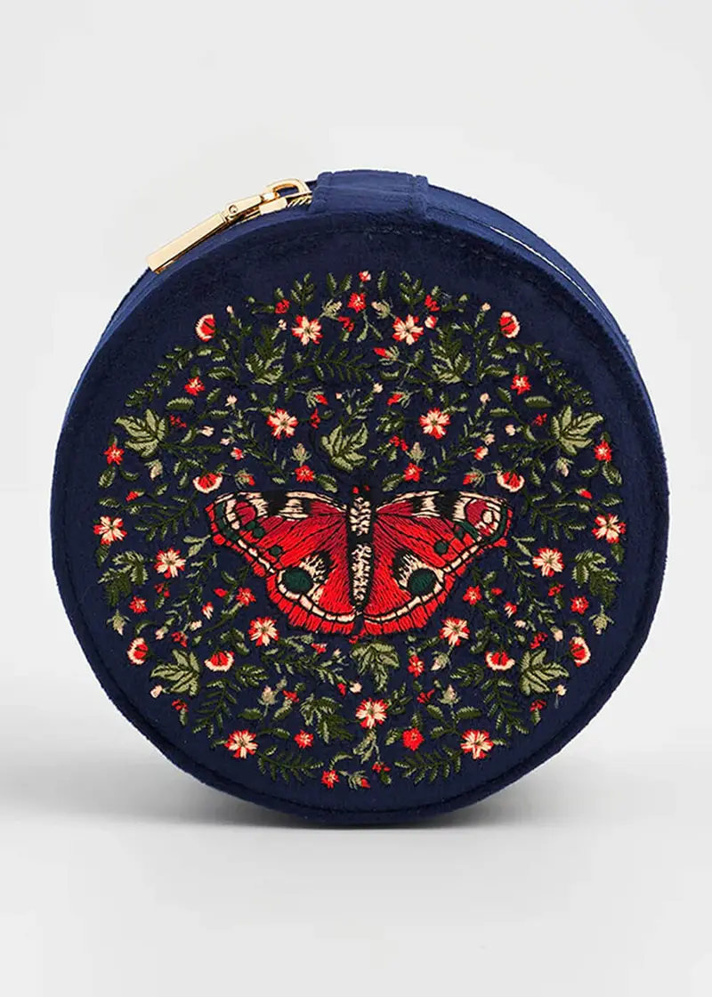 Fable England Admiral Butterfly Jewellerybox Navy
