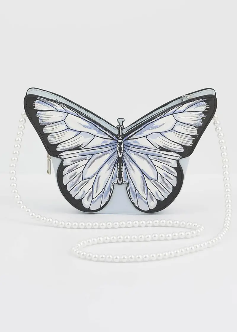 Fable England Blue Butterfly Shoulder Bag Blue