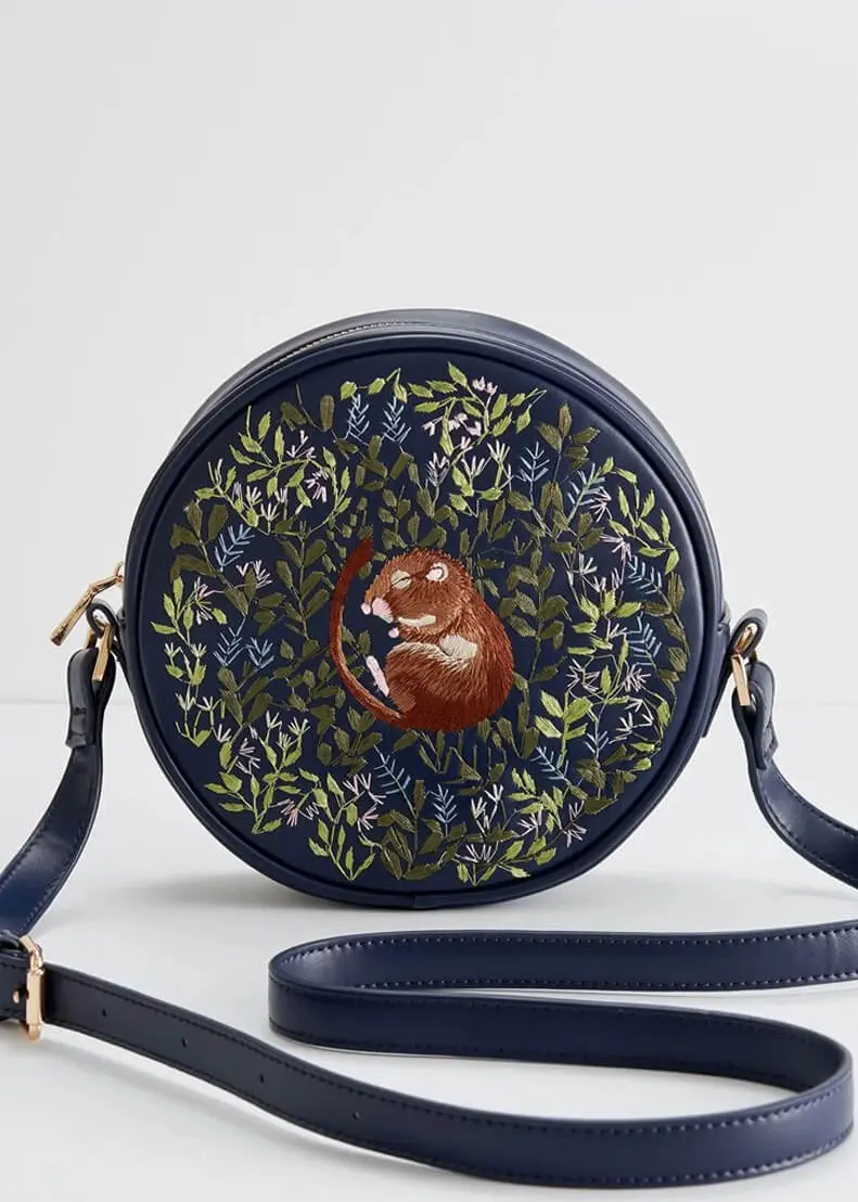 Fable England Chloe Dormouse Shoulder Bag Navy