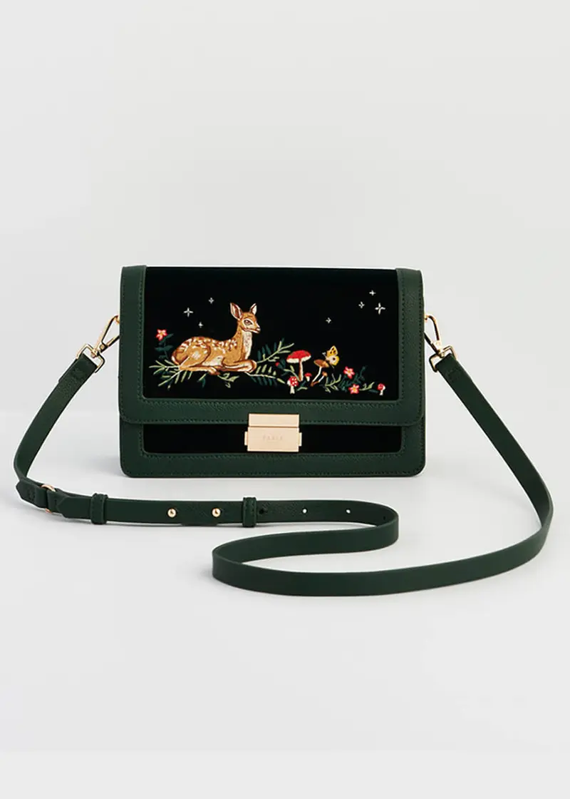 Fable England Fawn Shoulder Bag Green
