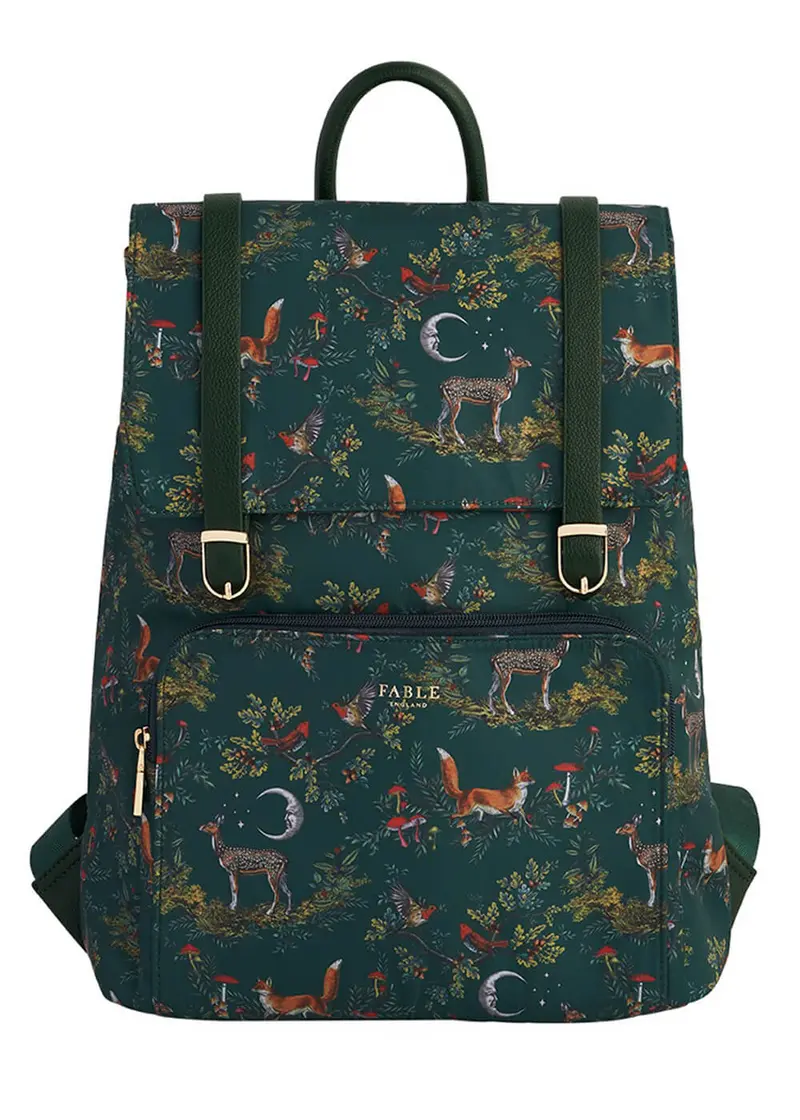 Fable England Into the Woods Buckle Backpack Green