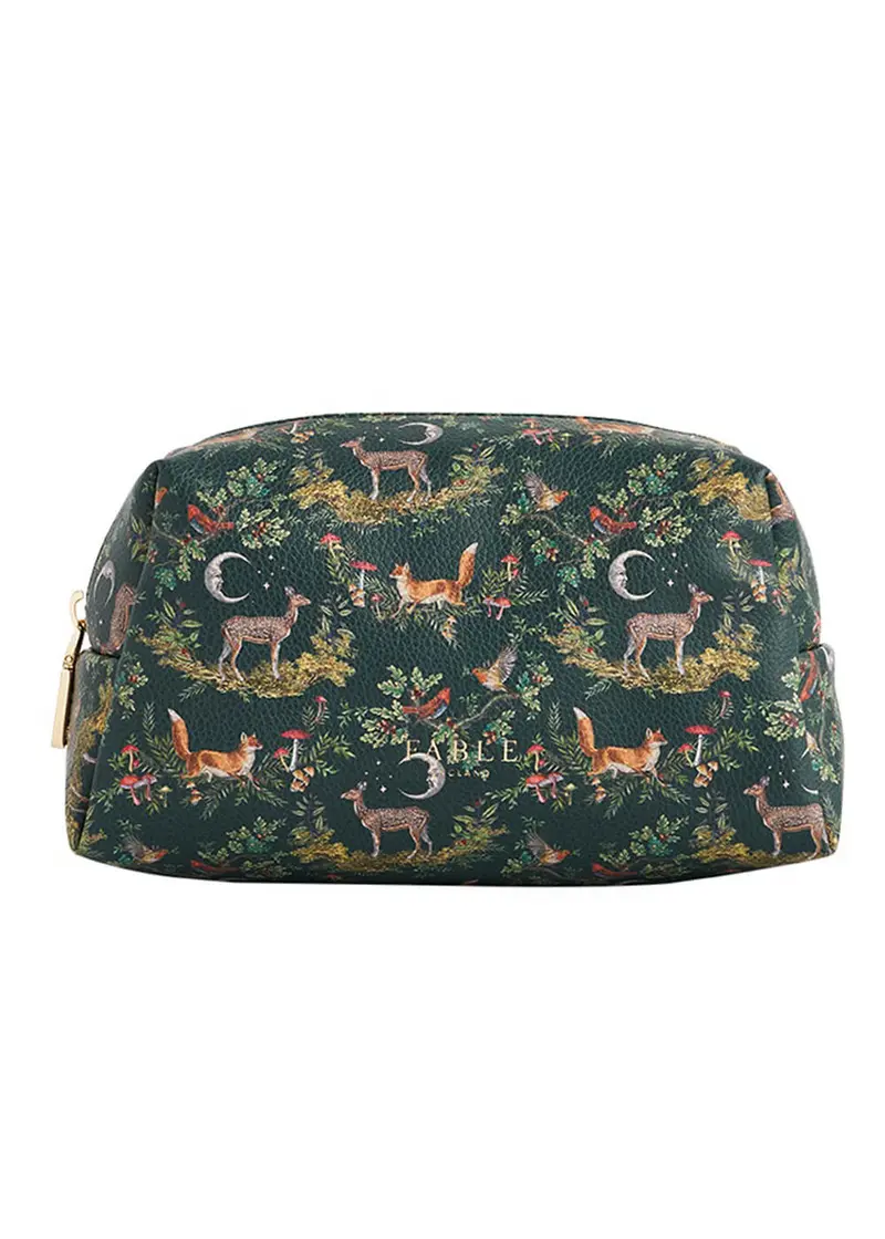 Fable England Into the Woods Deer Fox Pouch Green