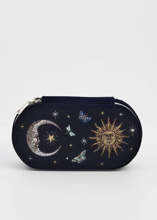 Fable England Night Sky Velvet Jewelry Box Navy