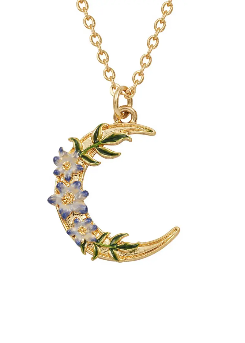 Fable England Nightshade Moon Necklace Gold