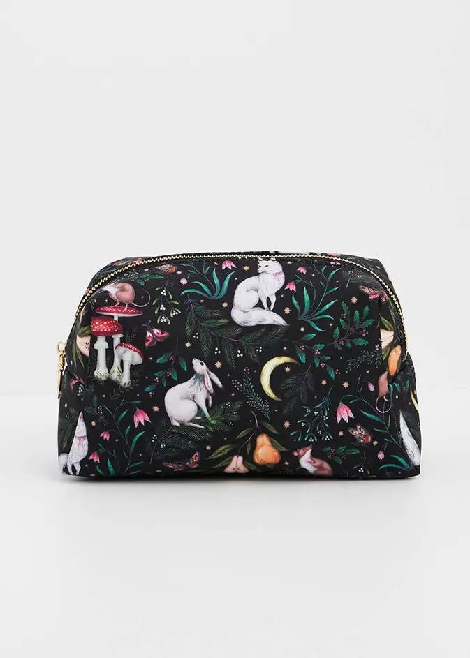 Fable England Niva Woodland Green Makeup Bag