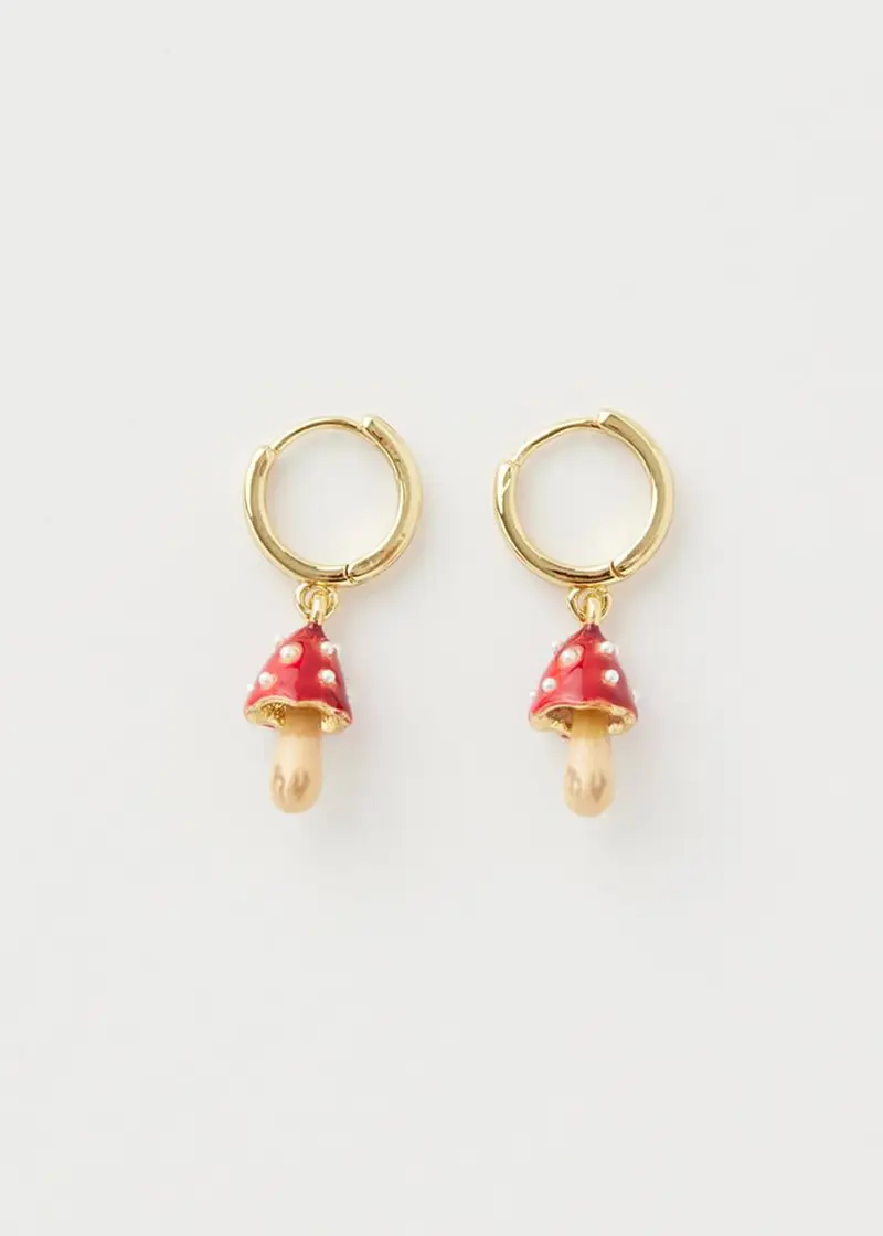 Fable England Red Mushroom Earrings