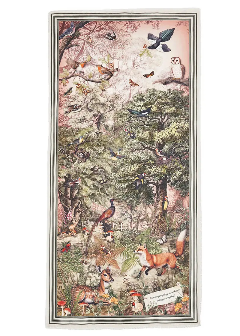 Fable England Woodland Tales Scarf Brown