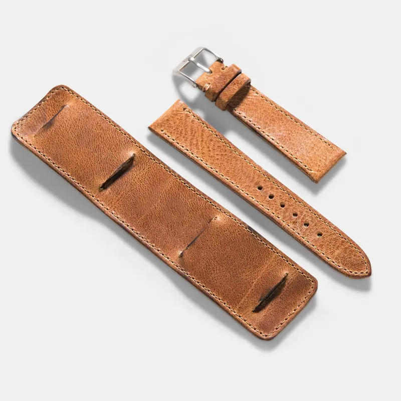 Faccio Brown Leather Watch Strap