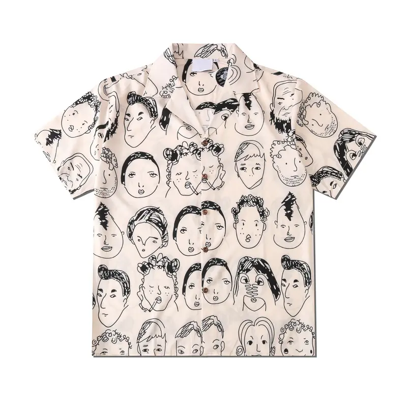 Face Party Pattern Blouse