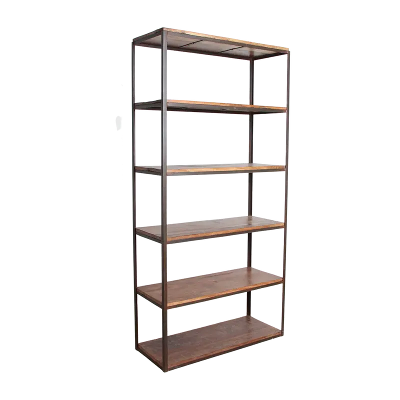 Factory Wandkast Met Houten Planken Raw Materials