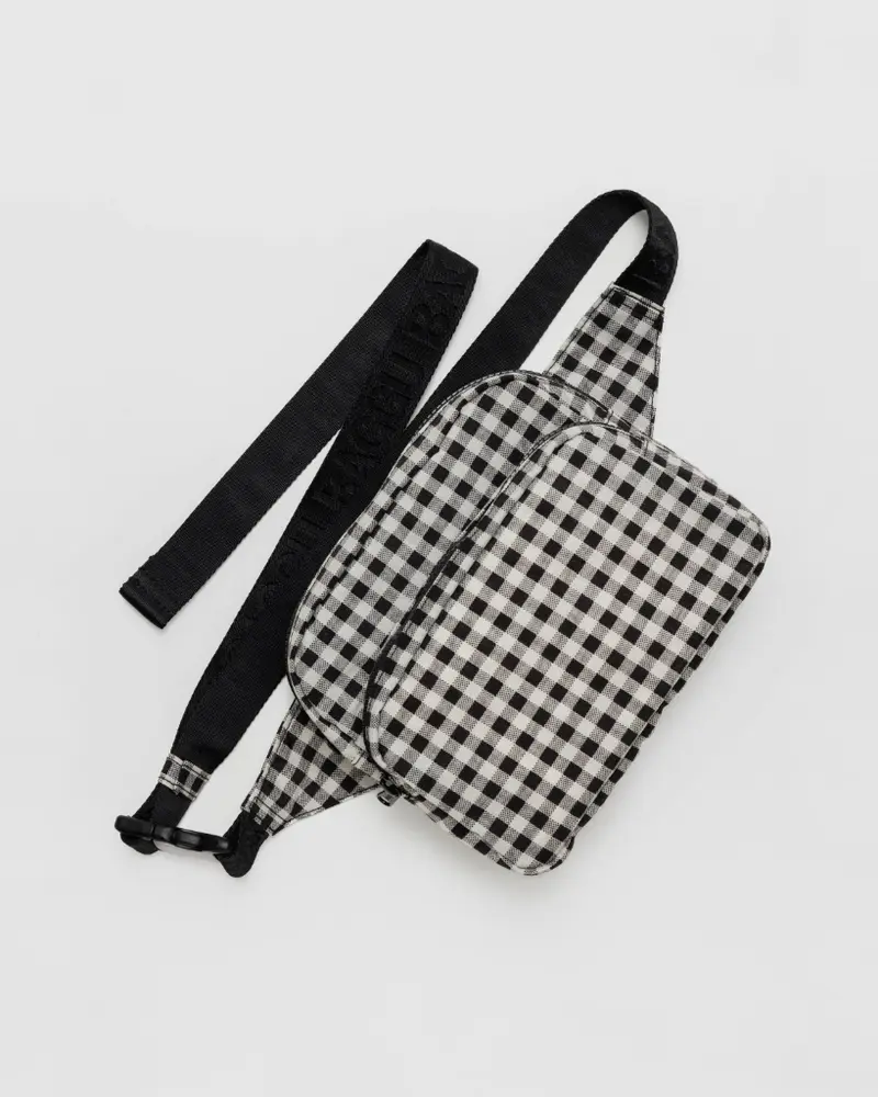 Fanny Pack - Black & White Gingham