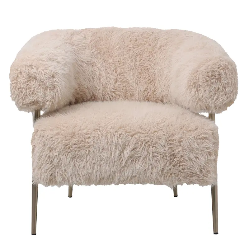 Fauteuil Hair Cream Champagne Metaal Base PTMD