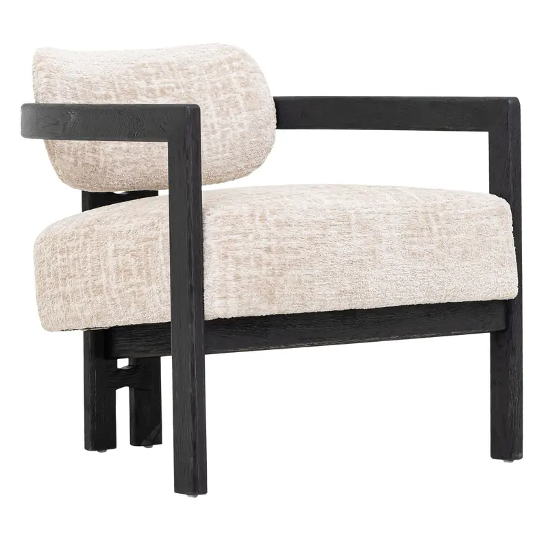 Fauteuil Kelly Luxor Sand Zwart MUST Living