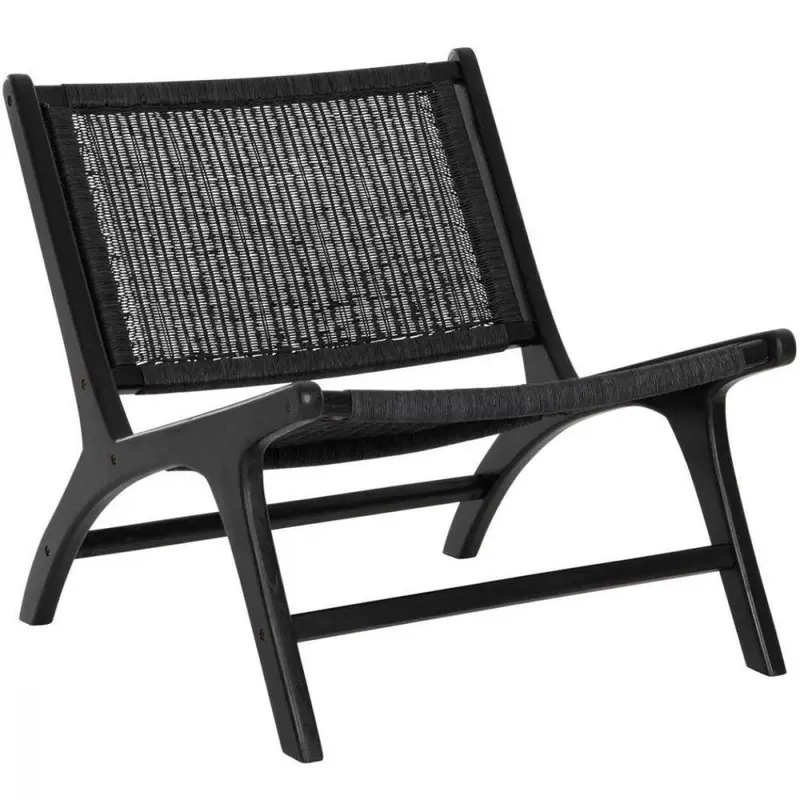 Fauteuil Lazy Loom Teakhout Zwart MUST Living