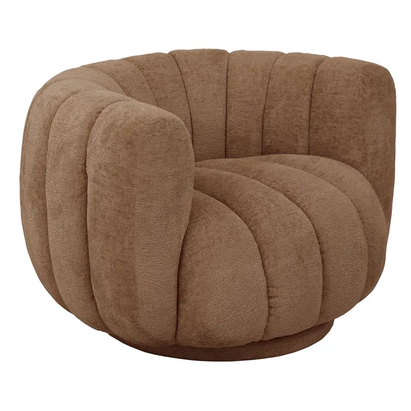 Fauteuil Mello Draaifauteuil Stof Cognac MUST Living