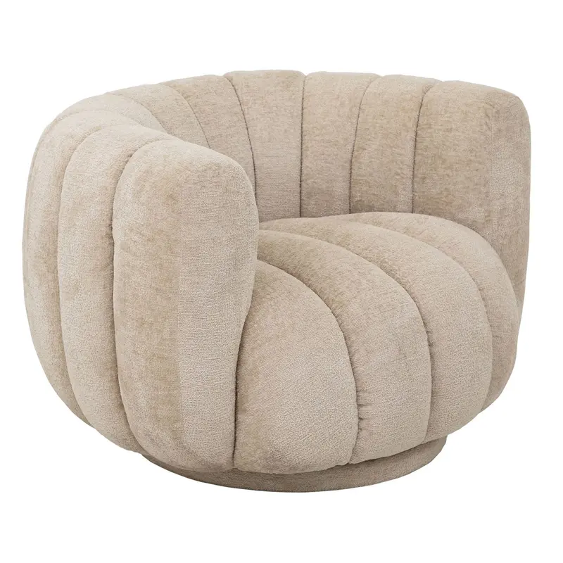 Fauteuil Mello Draaifauteuil Stof Crème MUST Living
