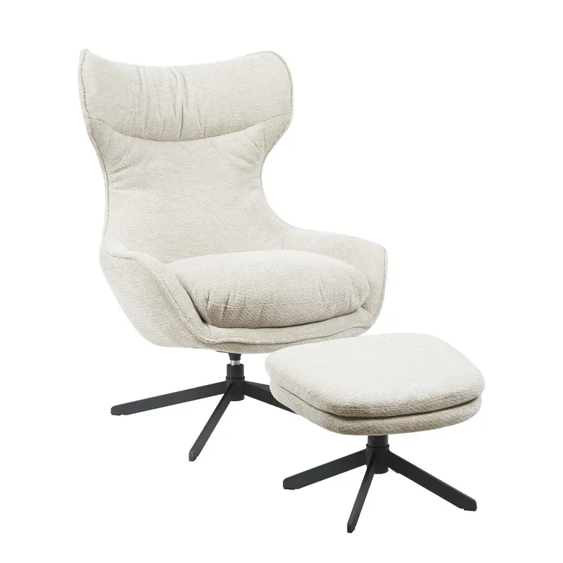 Fauteuil Olivia Draaibaar Stof Taupe Starfurn