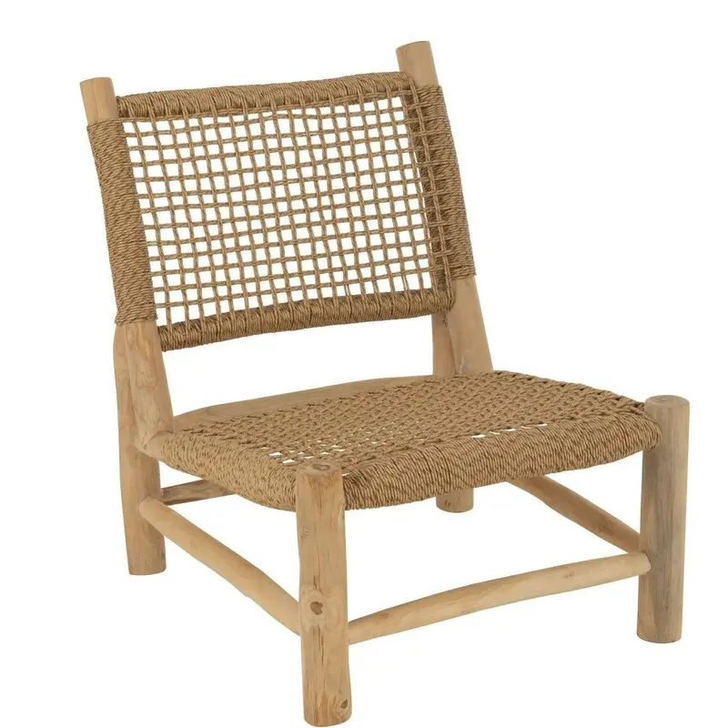 Fauteuil Vita Teakhout/Kunststof Naturel J-Line