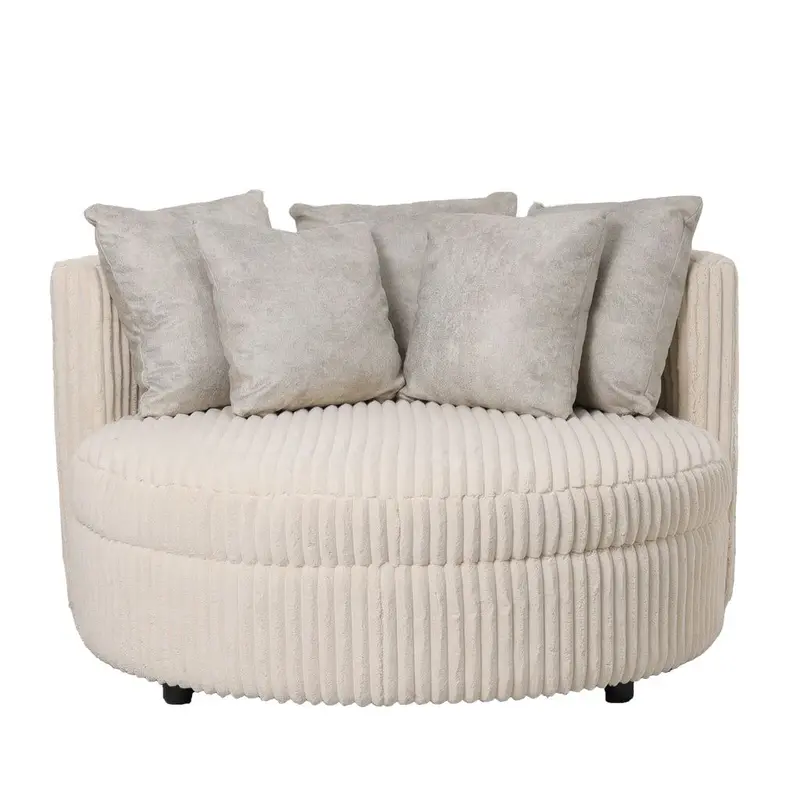 Fayen Fauteuil - Ø121x68cm - Cream - Taupe PTMD