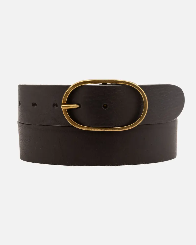 Fien │ Klassieke Leren Riem met Ovalen Gesp