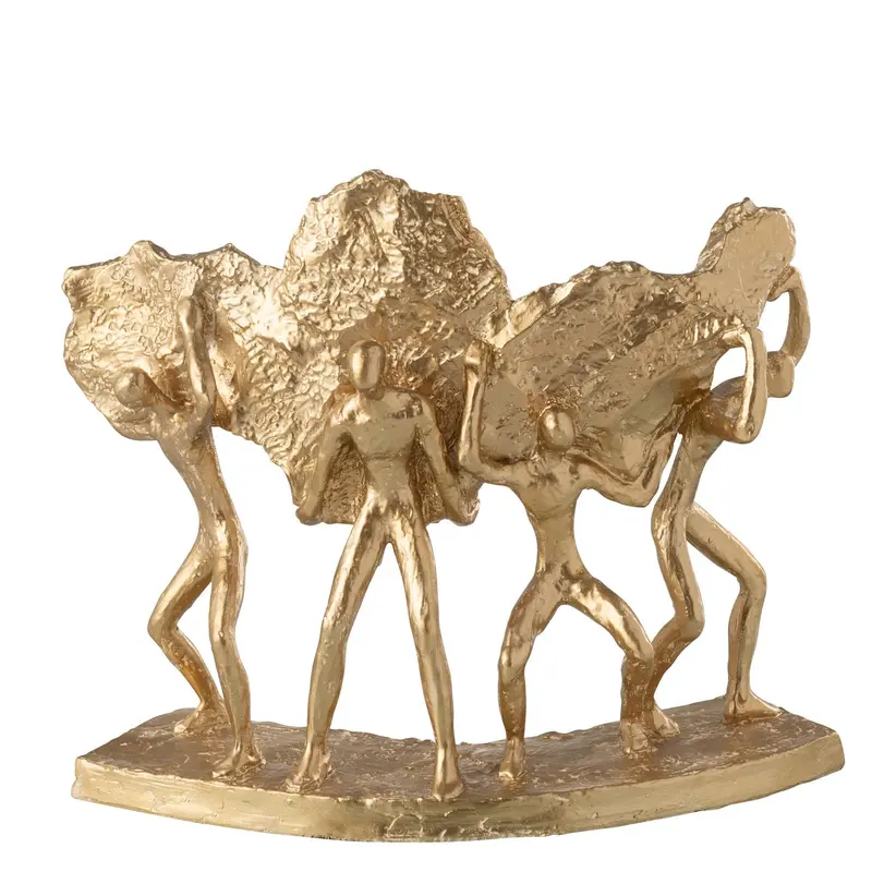 Figuren Dragen Steen Resine Goud J-Line
