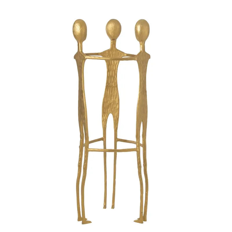 Figuur 3 Mannen Roestvrij Staal Goud H150cm J-Line