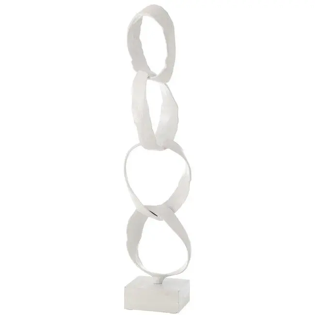 Figuur Ringen Op Voet Aluminium Wit Large J-Line