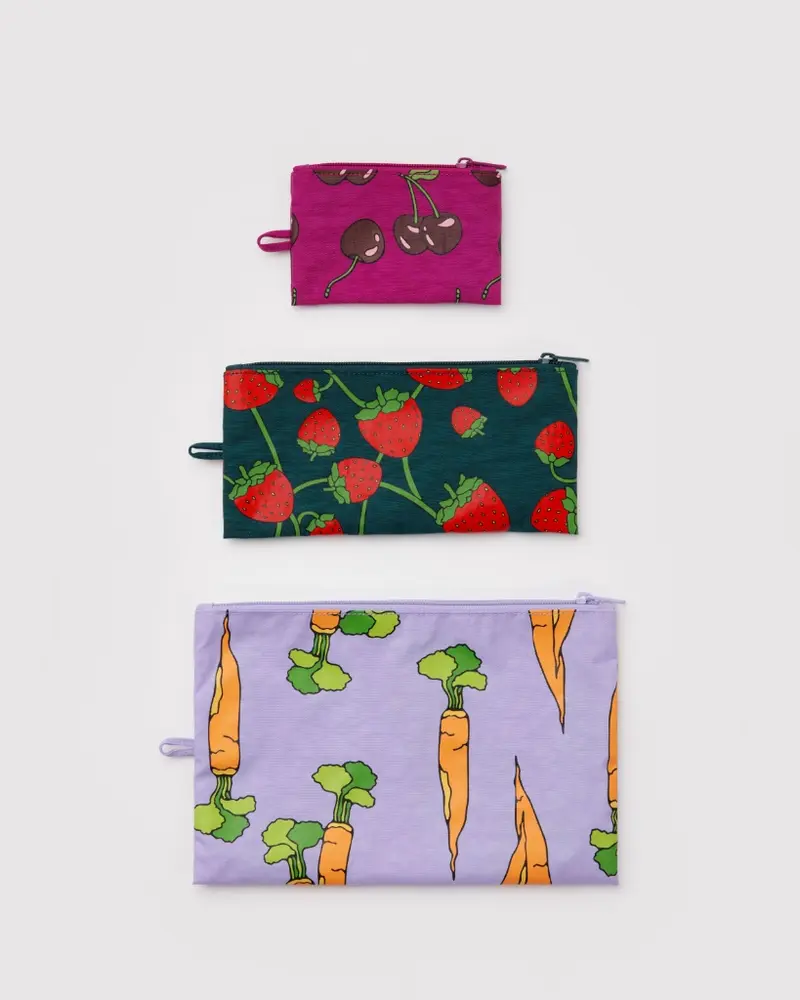 Flat Pouch Set - Carrots & Berries