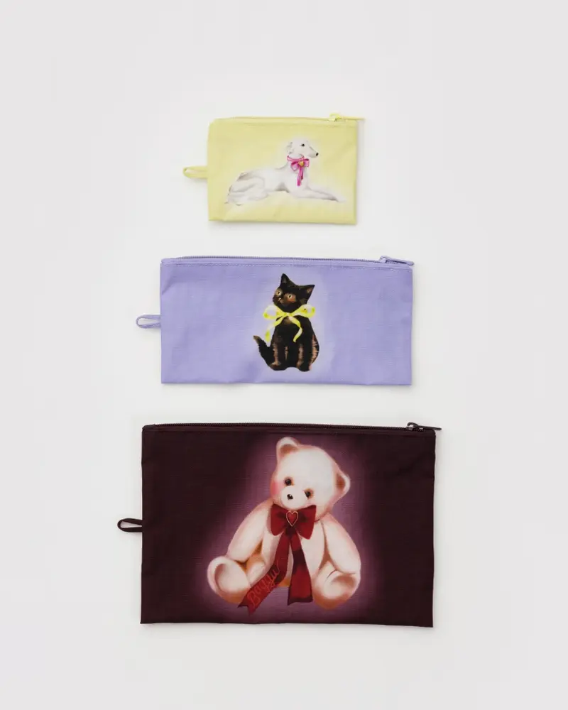 Flat Pouch Set - Fancy Animals
