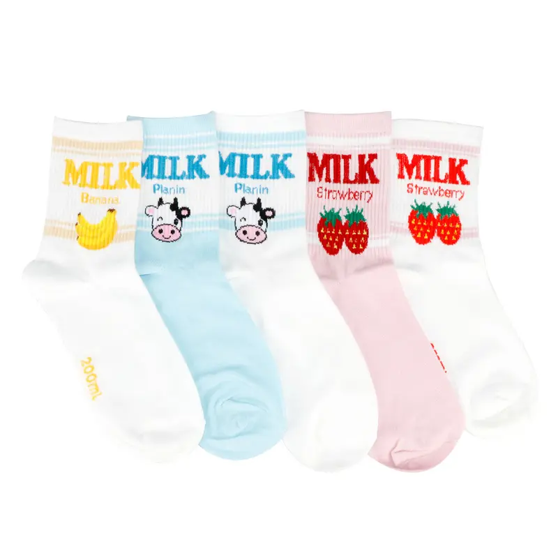 Flavoured Milk Crew Socks (5 Colours)