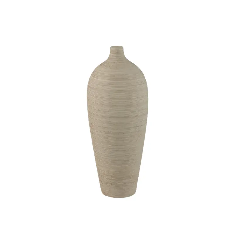 Flesvaas Cavinn Keramiek Beige Ø18cm x H44cm PTMD