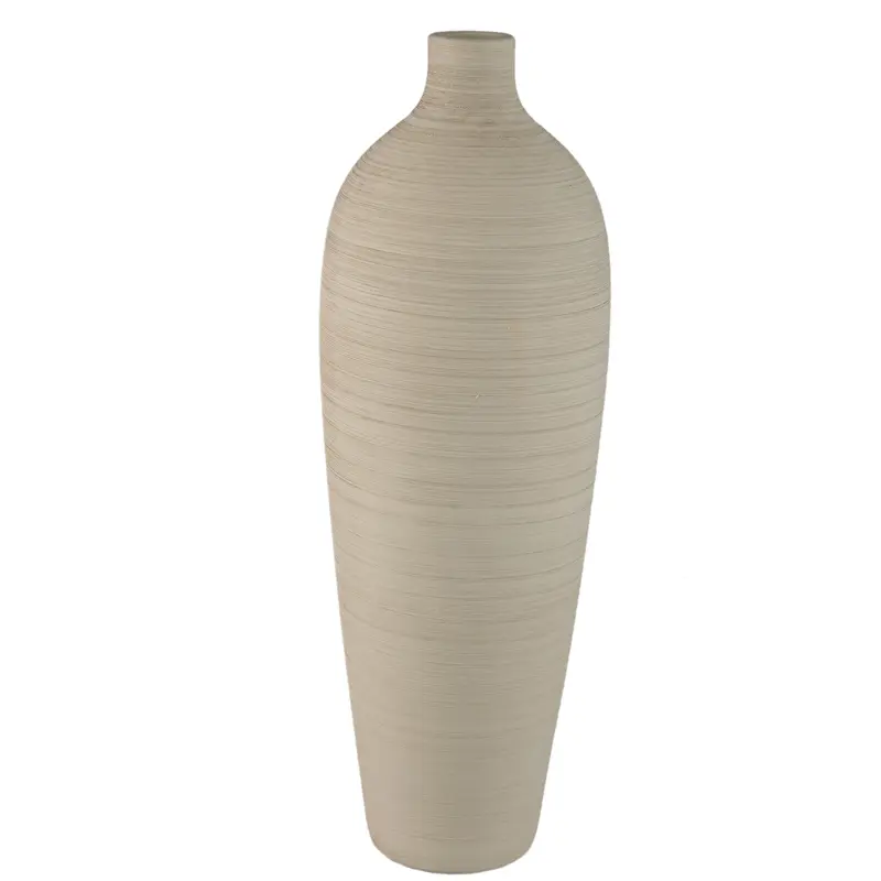 Flesvaas Cavinn Keramiek Beige Ø24cm x H70cm PTMD