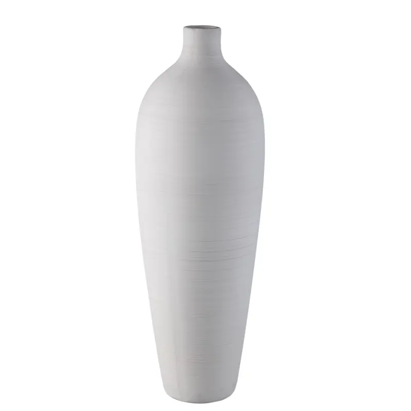 Flesvaas Cavinn Keramiek Wit Ø24cm x H70cm PTMD