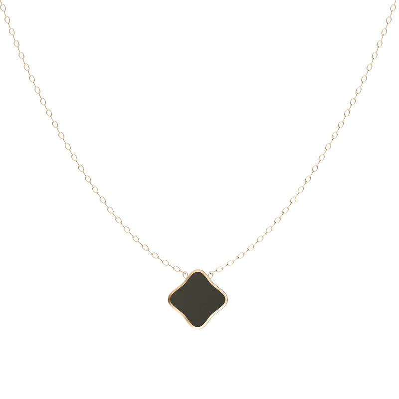 Flora Gold Black Necklace