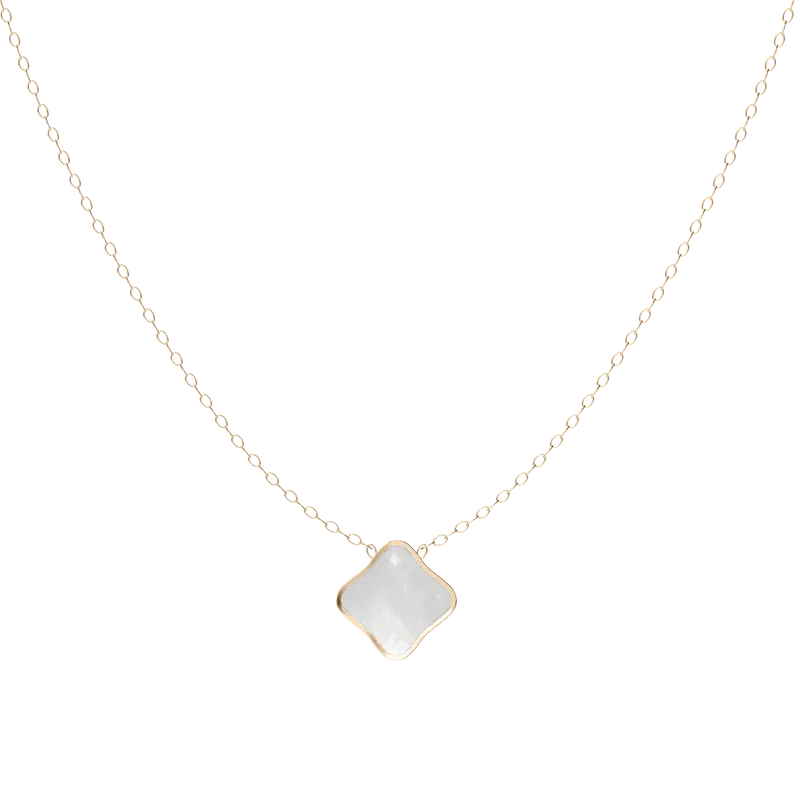 Flora Gold White Necklace